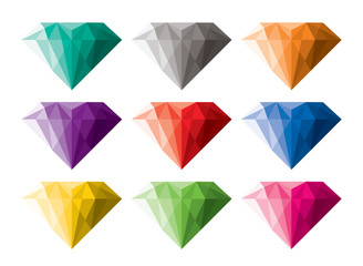 vector collection of  diamonds