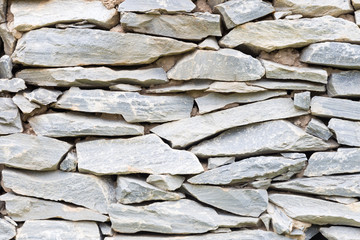 stones were arranged in a wall.