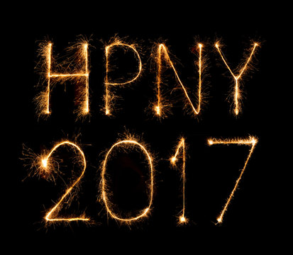 2017 Happy New Year firework sparklers