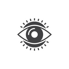 Ophthalmology symbol. eye icon vector, solid logo illustration, pictogram isolated on white