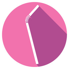 drinking straw flat icon