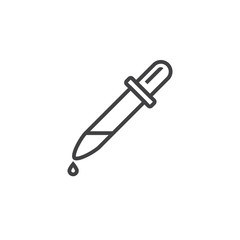 Dropper line icon, outline pipette vector logo illustration, linear pictogram isolated on white