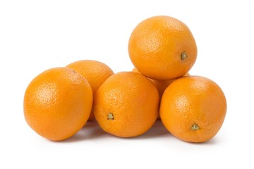 oranges on white