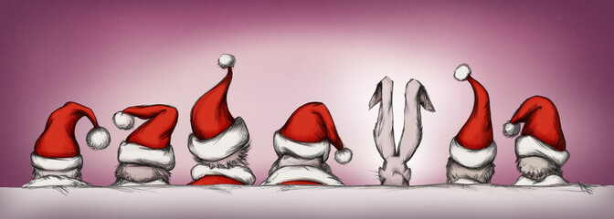 Weihnachtsm&auml;nner mit &Uuml;berraschungsgast