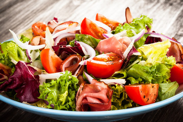 Smoked ham and vegetables 