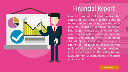 Financial Report Conceptual Banner