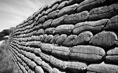 Old abandoned wall