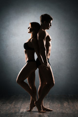 
Athletic man and woman
