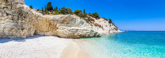 Poster Panoramic beach landscape on Zakynthos Island in Greece © tanyaeroko