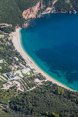 aerial view of the Greece coast line