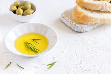 olive oil with rosemary