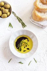 olive oil with spices