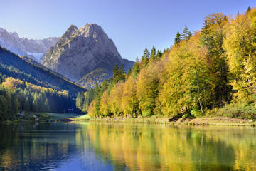 Zugspitze und Rissersee in Bayern