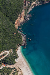 Fototapeta premium aerial view of the Greece coast line