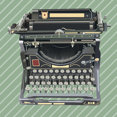 Fototapeta na wymiar Old style typewriter. Vintage vector illustration