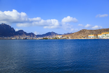 Fototapeta premium View of the coastal part of the city of Aden, Yemen