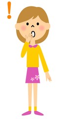 おどろく女の子