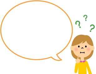 理解出来ない女の子　ふきだし