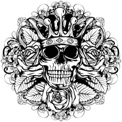 skull corona rose