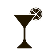 Сocktail with Lemon icon vector