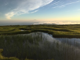 月山からみた鳥海山