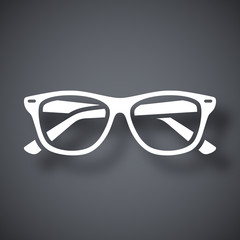 Vector Glasses icon on a dark gray background