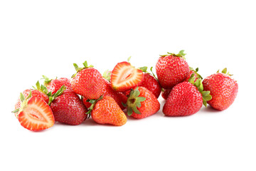 Strawberries isolated on a white background