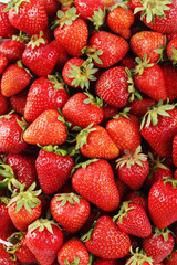 Fresh and tasty strawberries background, close up