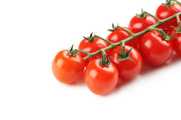 Cherry tomatoes branch isolated on a white background