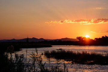 Zambezi River Sunset, Lower Zambezi National Park, Zambia