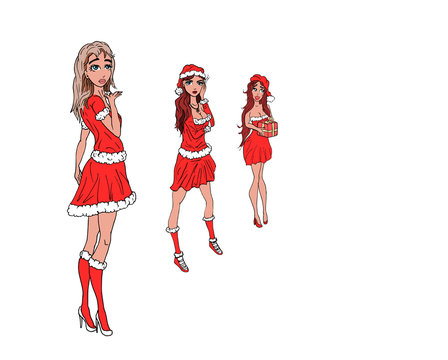 Kerst vrouwen mode show
