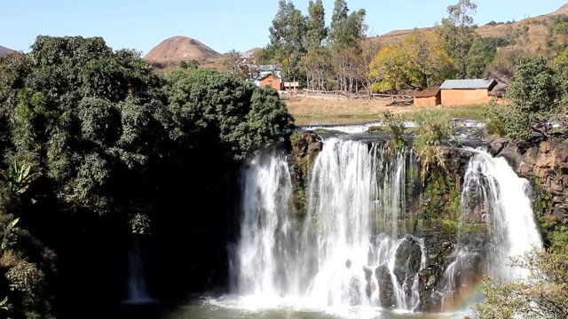 Lily waterfall of Ampefy, Madagascar highlands