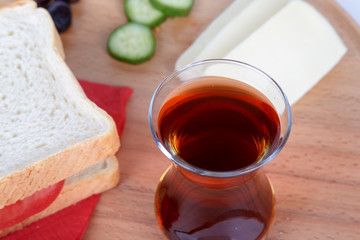 Sanwich with Black Tea