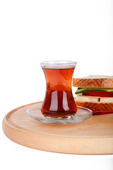 Sanwich with Black Tea