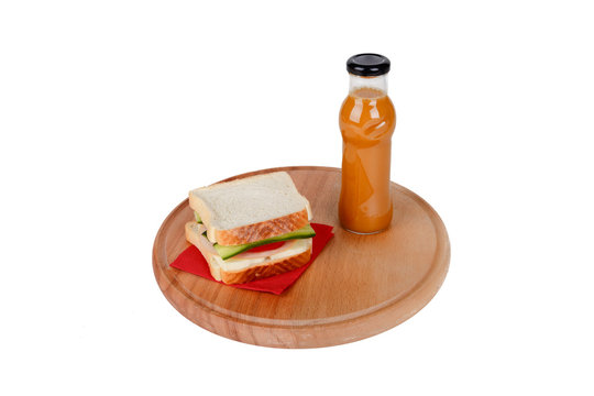 Sandwich with Orange Juice