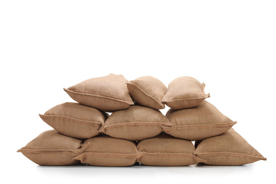Pile of burlap sacks