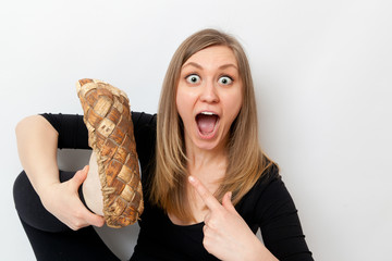 Young woman is very surprised