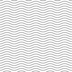 Wavy line black-white seamless pattern