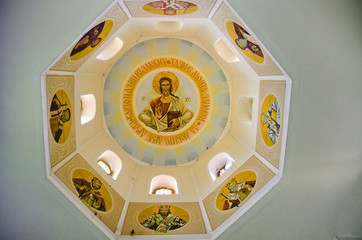 Frescoes at the church in Klisurski monastery, Bulgaria