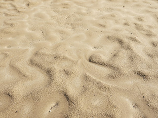 closeup of sand pattern of a beach in the summer