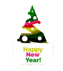 Christmas geometric abstract sale promo banner