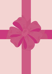 pink gift box with pink bow ribbon