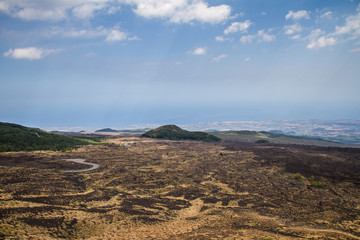 the craters Silvestri, are two mountains at an altitude of around 1.900m, on the slopes of Mount Etna.