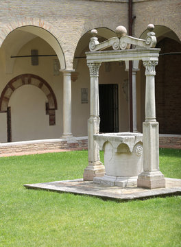 well to collect rainwater in the cloister of an ancient monaster