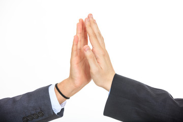 Hands giving a high five