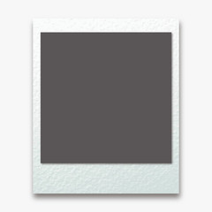 Polaroid photo frame isolated on white background. Vector illustration.