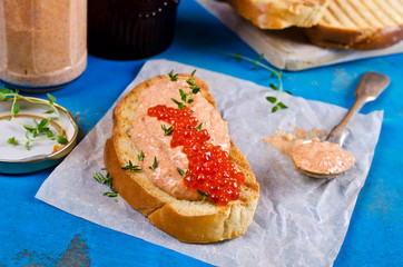 Mousse salmon and shrimp
