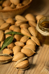 Almond oil and almonds