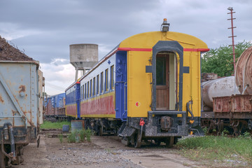 Obraz premium Train / View of railway carriages parked.