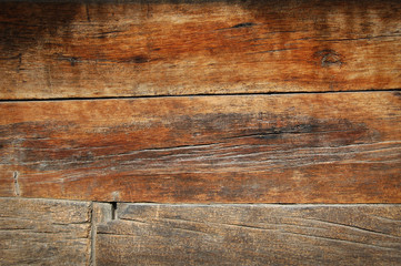 Fototapeta premium Old wooden fence. wood palisade background. planks texture